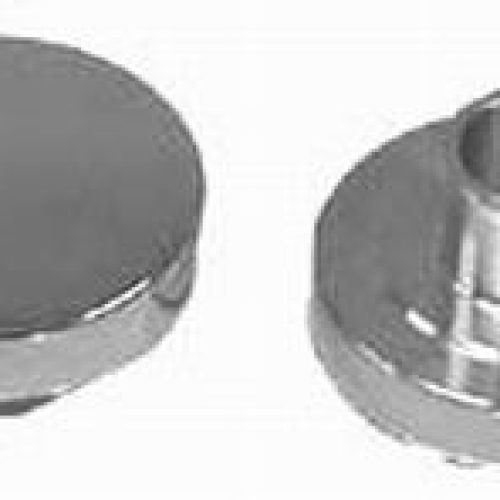 ALUMIN PUSH IN OIL CAP PLAIN  WITH 1″ NECK LESS RUBBER GROM