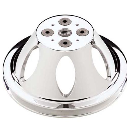 SBC WATER PUMP PULLEY SINGLE  GROOVE BILLET, SHORT PUMP