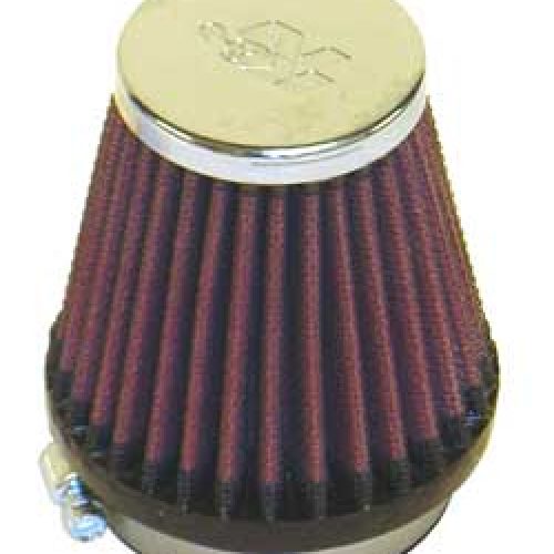 2-1/8 CLAMP-ON TAPERED FILTER  2/3 O.D,3 HIGH, CHROME TOP