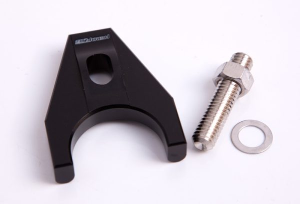 BILLET DISTRIBUTOR HOLD DOWN  BLACK BRACKET SUITS ALL CHEV