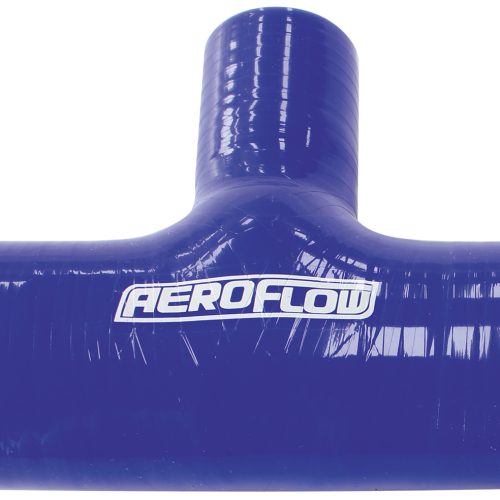 Silicone Tee piece 3″ 76mm    on run & 1″ 25mm on side, Blue