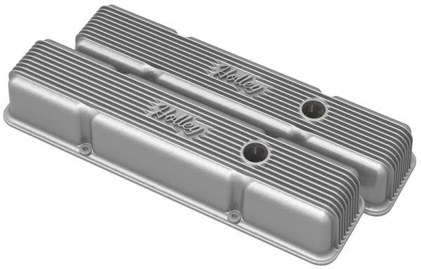 RETRO FINNED VALVE COVERS, SBCTALL, VINTAGE SERIES, NATURAL