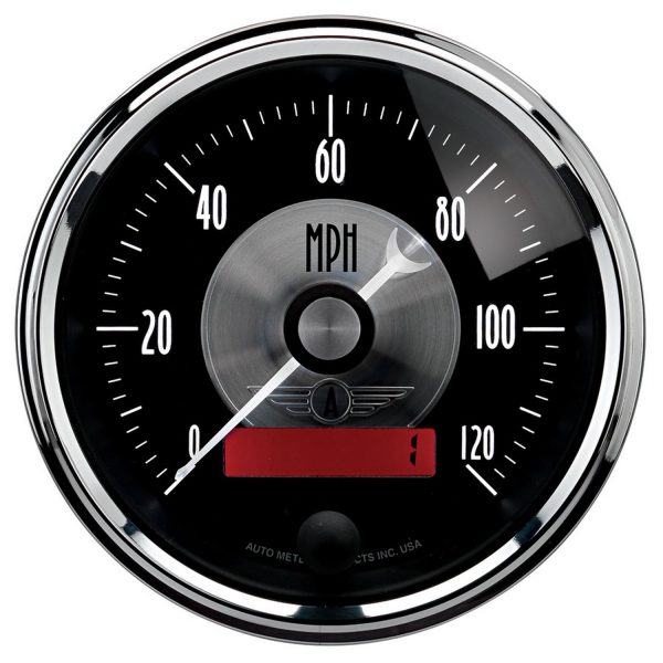BLACK DIAMOND 120MPH SPEEDO   3-3/8", ELECRONIC, WHEEL ODOM.