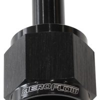 FEMALE -8AN TO 3/8" BARB.     BLACK WITH TUBE NUT