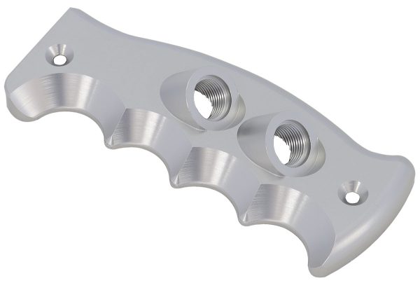 DUAL BUTTON PISTOL GRIP SIDE  PLATE DRIVERS HANDLE SILVER