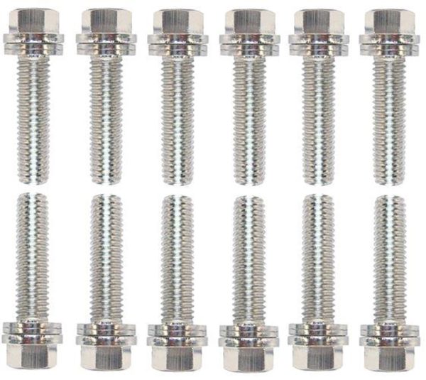 WEDGE LOCKING HEADER BOLTS LS 12 PIECE .984"L x 8mm