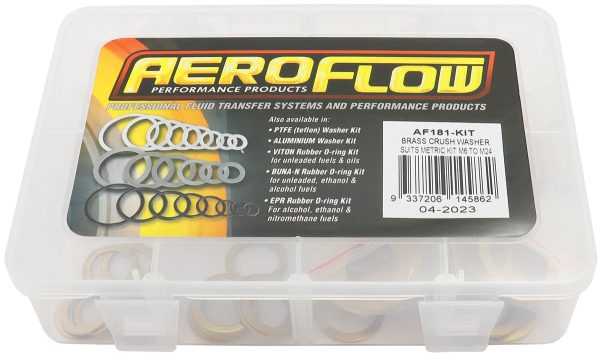BRASS CRUSH WASHER METRIC KIT SIZES INCLUDE M6 TO M24