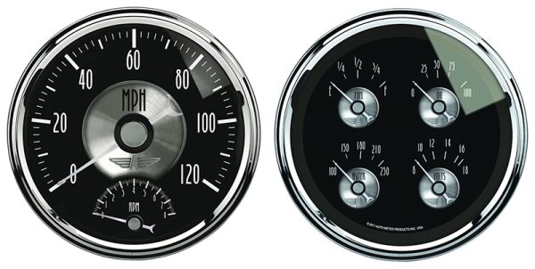BLACK DIAMOND QUAD GAUGE AND  TACH/SPEEDO COMBO KIT