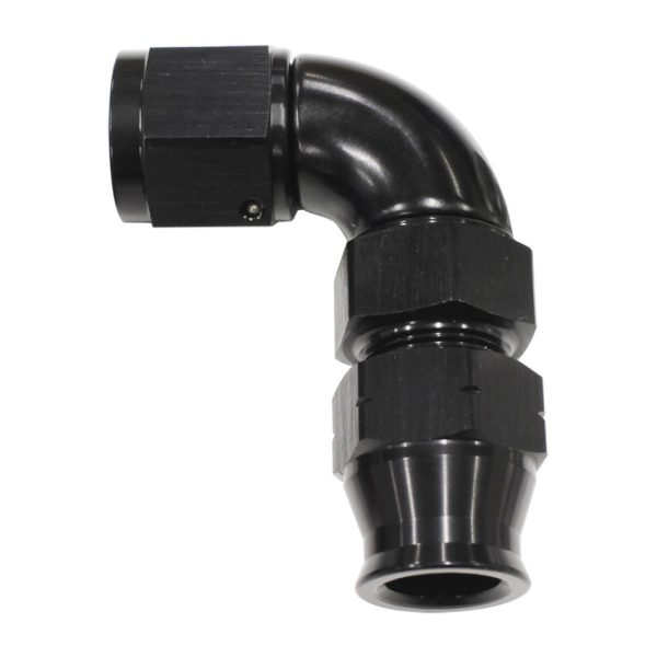 5/16" TUBE 90 deg female -6AN BLACK SWIVEL NUT WITH OLIVE