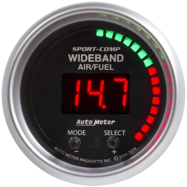 SPORT-COMP 2-1/16" AIR / FUEL WIDEBAND PRO PLUS, 6:1 - 20:1