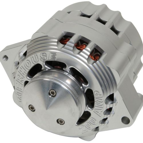 CVR BILLET 200 AMP ALTERNATOR ONE WIRE INCLUDES  V-PULLEY