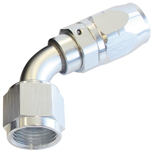 ALLOY 60 DEG HOSE END -10AN   SILVER CUTTER STYLE FUL SWIVEL