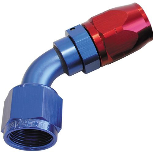 ALLOY 60 DEG HOSE END -20AN   BLUE CUTTER STYLE FULL SWIVEL