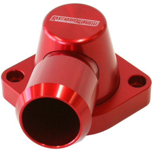 BILLET THERMOSTAT HOUSING RED GM LS1 LS2 90 DEG SWIVEL