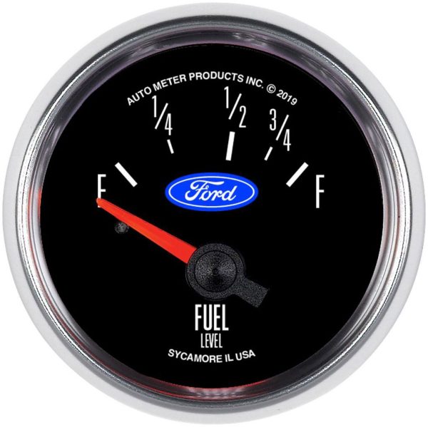 2-1/16"  FUEL LEVEL 73-10 OHMSFORD, CHROME BEZEL