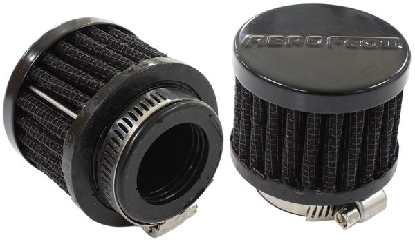 1" UNIV CLAMP ON FILTER       2" O.D,1-1/2" H, BLACK TOP