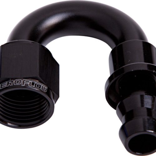180 DEG PUSH LOCK END -4AN    BLACK NO CLAMP REQUIRED