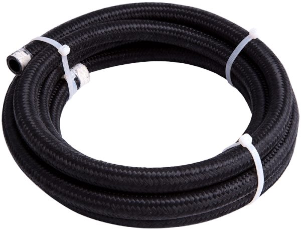 BLACK BRAID LIGHT WEIGHT -6AN 3 METERS 8.7mm ID 14.5mm OD