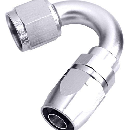 ALLOY 150 DEG HOSE END -16AN  SILVER CUTER STYLE FULL SWIVEL
