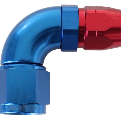 STEPPED 90 DEG HOSEEND -12 HOSTO -10AN EXPANDER HOSE END BLU