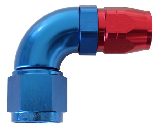 STEPPED 90 DEG HOSEEND -12 HOSTO -10AN EXPANDER HOSE END BLU
