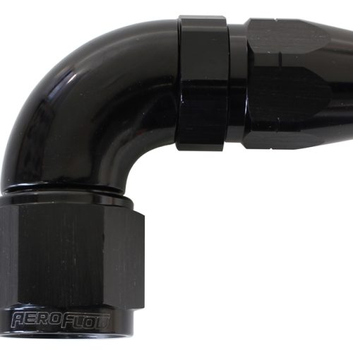 STEPPED 90 DEG FEMALE -12 HOSETO -16AN EXPANDER HOSE END BLA