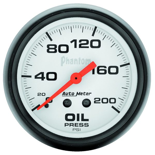 PHANTOM 2-5/8" OIL PRESSURE   0-200PSI, MECHANICAL, 6FT