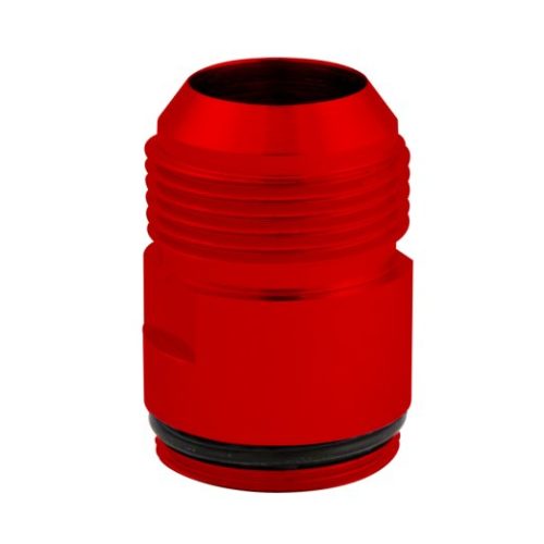 WATER PUMP INLET ADAPTER CVR  TO -16 AN HOSE RED