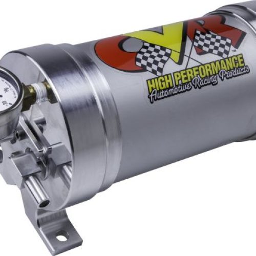 BILLET BRAKE VACUUM RESERVOIR WITH GAUGE & MOUNTING FLANGE