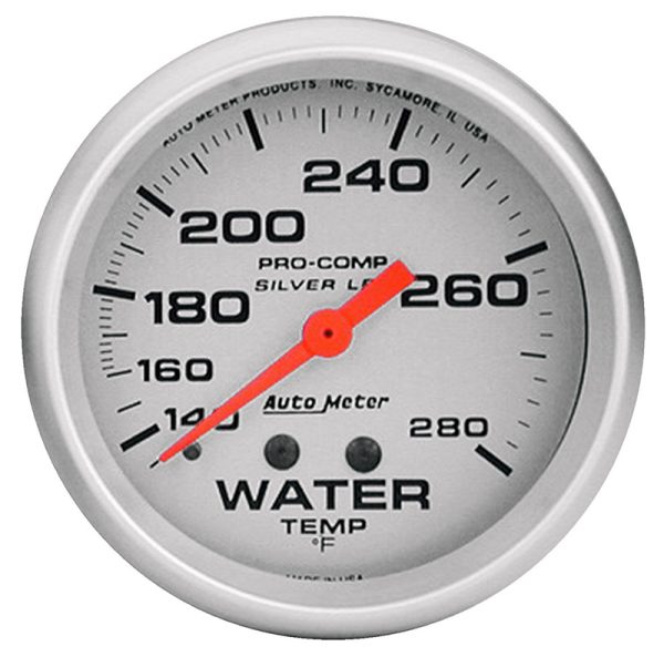 ULTRA-LITE 2-5/8" WATER TEMP  140-280°F, MECH LIQUID FILLED