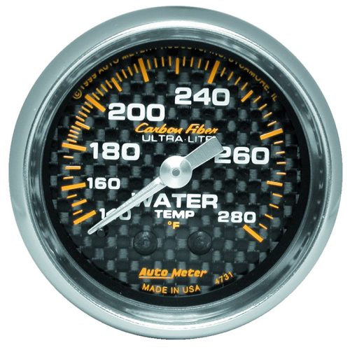 CARBON FIBER 2-1/16 WATER TEMP140-280°F, MECHANICAL, 6FT