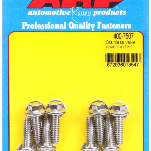 ARP HEX V/COVER BOLT KIT (8)  1/4 S/LESS FOR CAST ALUM V/C