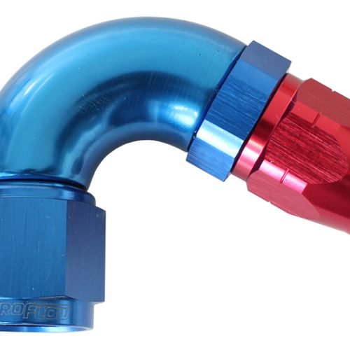 STEPPED 120 DEG HOSEEND 12 HOSTO -16AN REDUCER HOSE END BLUE