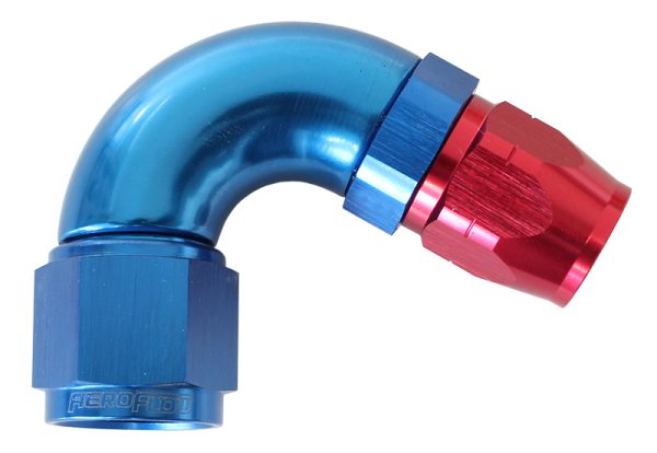 STEPPED 120 DEG HOSEEND 12 HOSTO -16AN REDUCER HOSE END BLUE