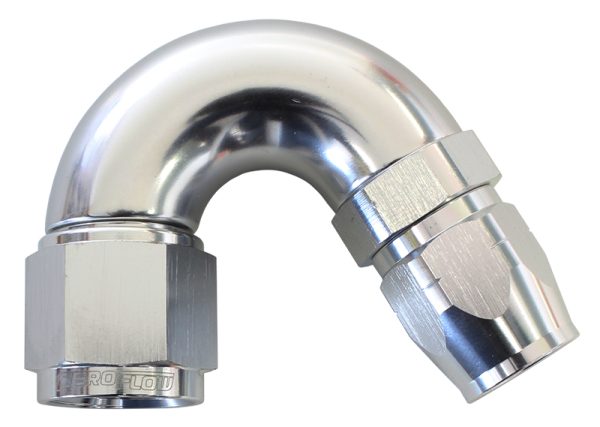 STEPPED 150 DEG HOSEEND -6 HOSTO -8AN REDUCER HOSE END SILVE