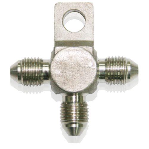 STAINLESS -3AN TEE WITH MOUNT STAINLESS WITH MOUNT HOLE