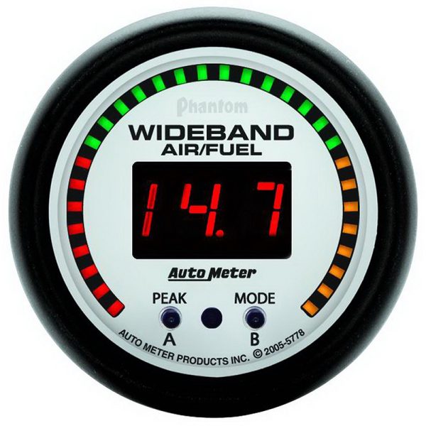 PHANTOM 2-1/16" AIR/FUEL RATIOWIDEBAND, LED & DIGITAL