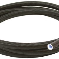 BLACK BRAIDED TEFLON HOSE -4AN1M S/S 4.8mm ID 7.6mm OD