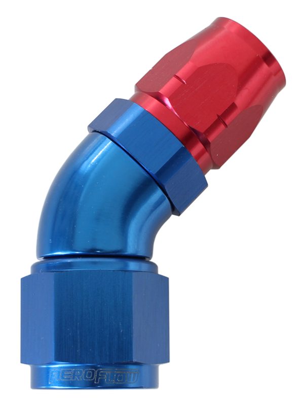STEPPED 45 DEG HOSEEND -12 HOSTO -10AN EXPANDER HOSE END BLU