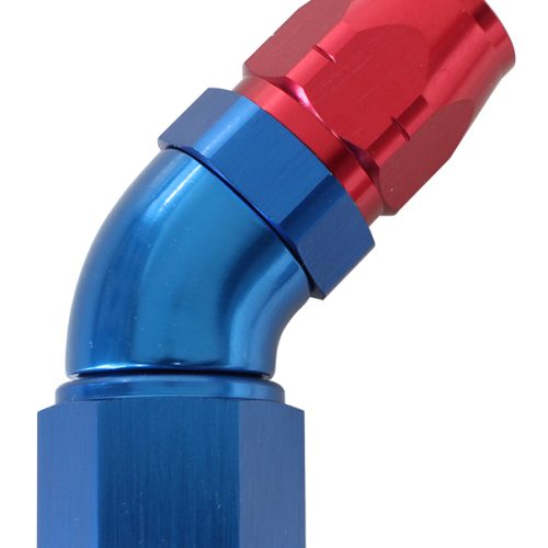 STEPPED 45 DEG HOSEEND -16 HOSTO -12AN EXPANDER HOSE END BLU