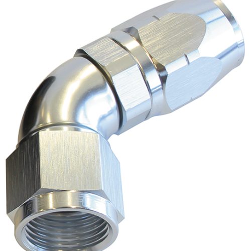ALLOY 60 DEG HOSE END -4AN    SILVER CUTTER STYLE FULL FLOW