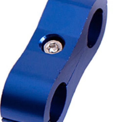 BILLET DUAL HOSE SEPER USE -16HOSE BLUE 27MM ID OR 1-1/16″