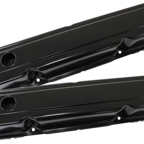 STEEL VALVE COVERS, CHRYSLER  SB, BLACK WITHOUT LOGO