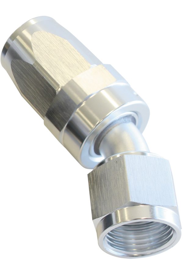 -6AN TAPER SERIES 30 DEGREE   HOSE END SILVER