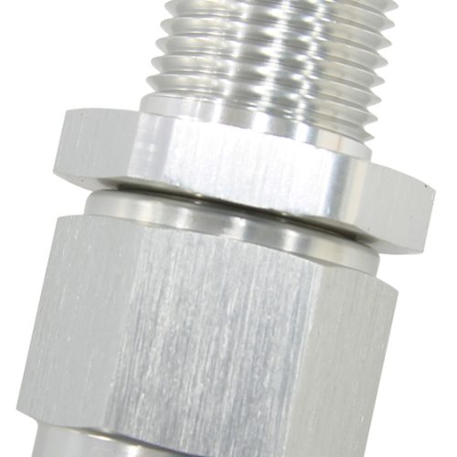 3/8″ NPT TO -6AN FEMALE NUT   SILVER STRAIGHT SWIVEL NUT
