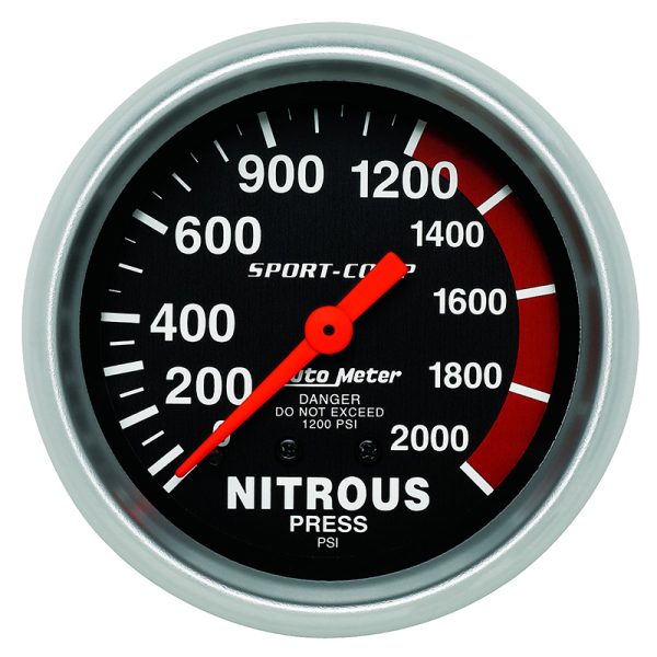 SPORT-COMP 2-5/8" NITROUS PRES0-2000PSI, MECHANICAL