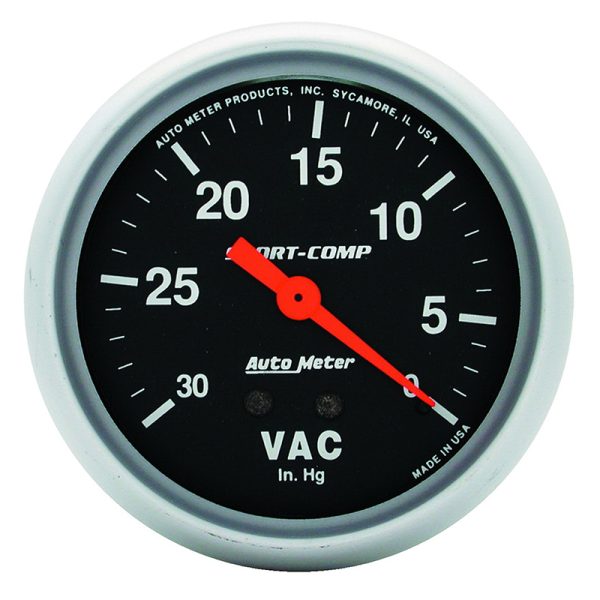 SPORT-COMP 2-5/8" VACUUM      0-30 IN/HG, MECHANICAL, 10FT