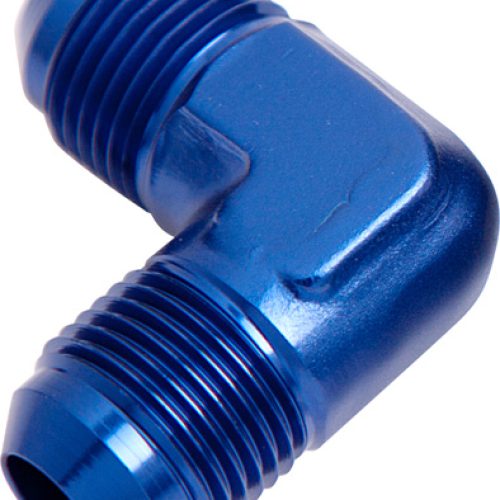 MALE FLARE UNION 90 DEG -4AN  BLUE MALE TO MALE 90 DEG