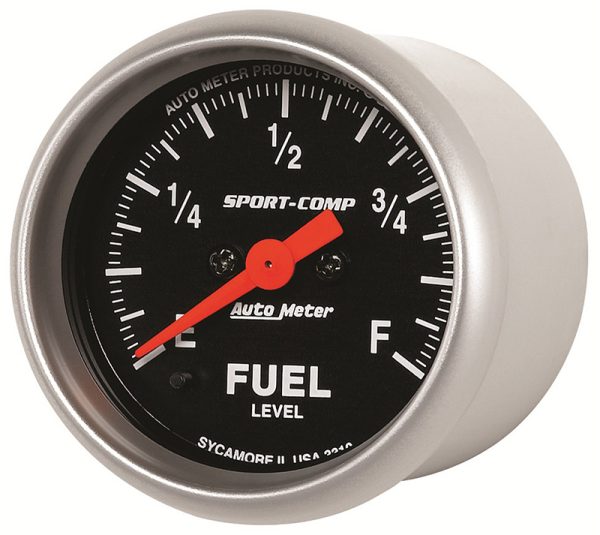SPORT-COMP 2-1/16" FUEL LEVEL PROGRAMMABLE, FULL SWEEP ELECT