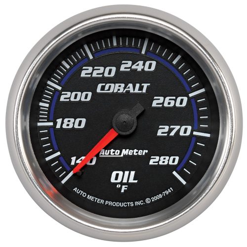 COBALT 2-5/8″ OIL TEMP GAUGE  140-280°F, MECHANICAL, 6FT